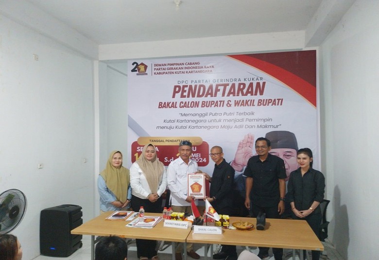 Pilkada 2024, Edi Damansyah Mendaftar Bakal Calon Bupati Kukar Lewat Partai Gerindra