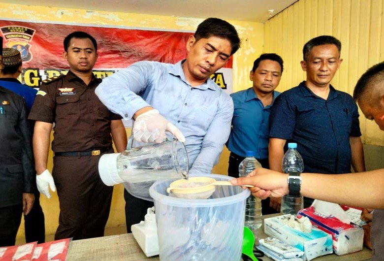 Polres Berau Musnahkan 306,6164 gram Sabu