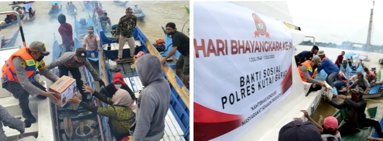 Menuju Usia 74 Tahun Polri, Polres Kubar Tak Henti Tebar Kebaikan