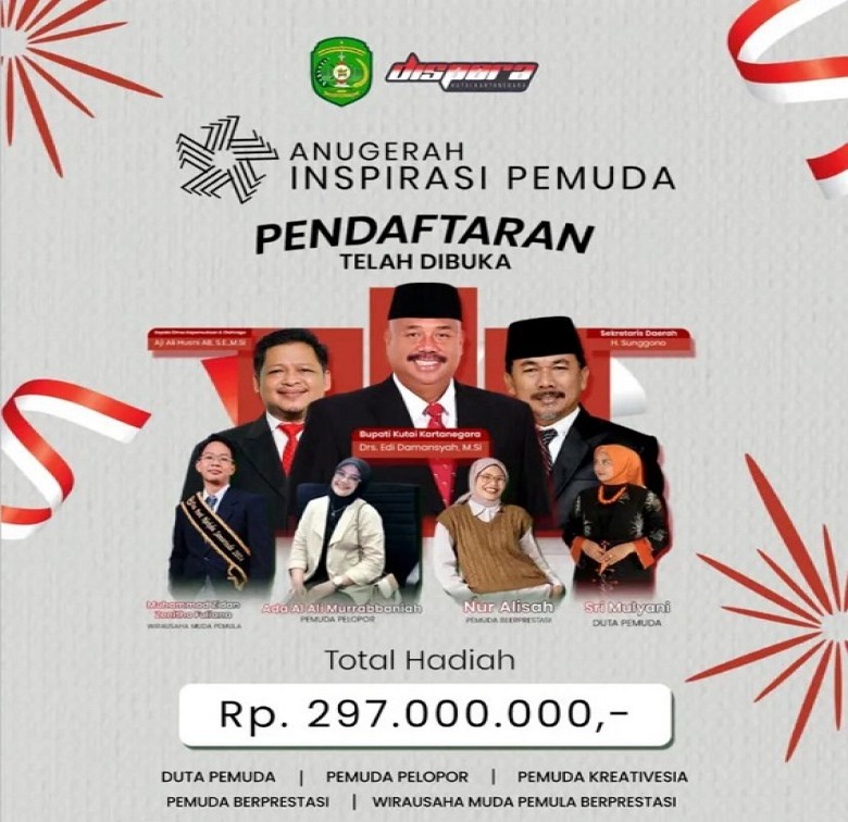 Dispora Kukar Kembali Gelar Anugerah Inspirasi Pemuda 2025, Pendaftaran Dibuka Hingga 14 Mei