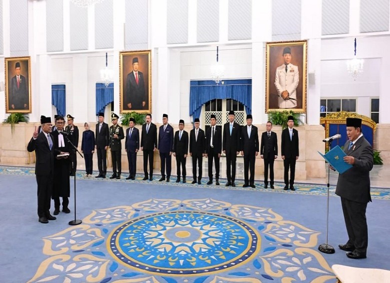 Presiden Prabowo Lantik Suahasil Nazara sebagai Menteri Keuangan