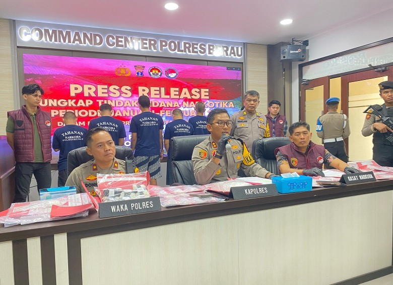 Dalam Kurun Waktu 2 Bulan Polres Berau Berhasil  Gagalkan Peredaran 2,7 Kg Sabu dan 18.640 Butir Double L