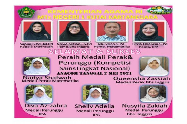 Lima Siswa MTs Negeri 1 Kukar Torehkan Prestasi Nasional