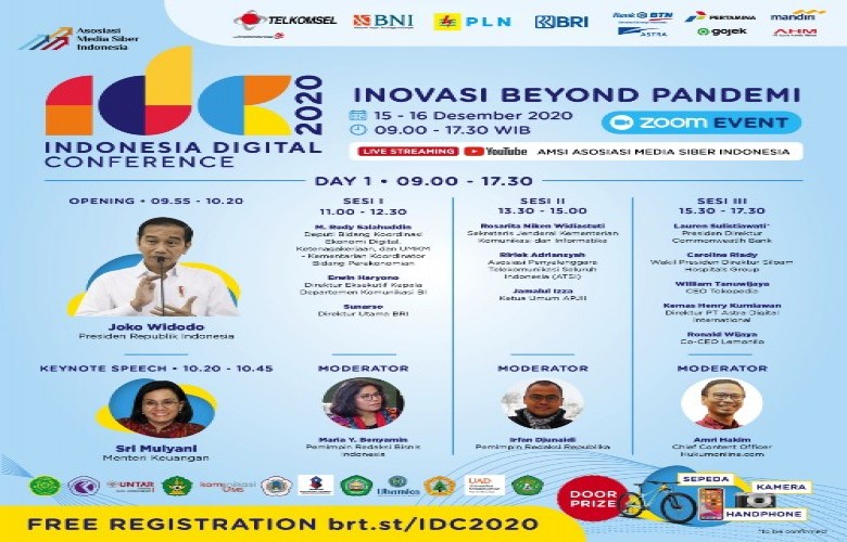 Presiden Jokowi Akan Membuka Indonesia Digital Conference 2020