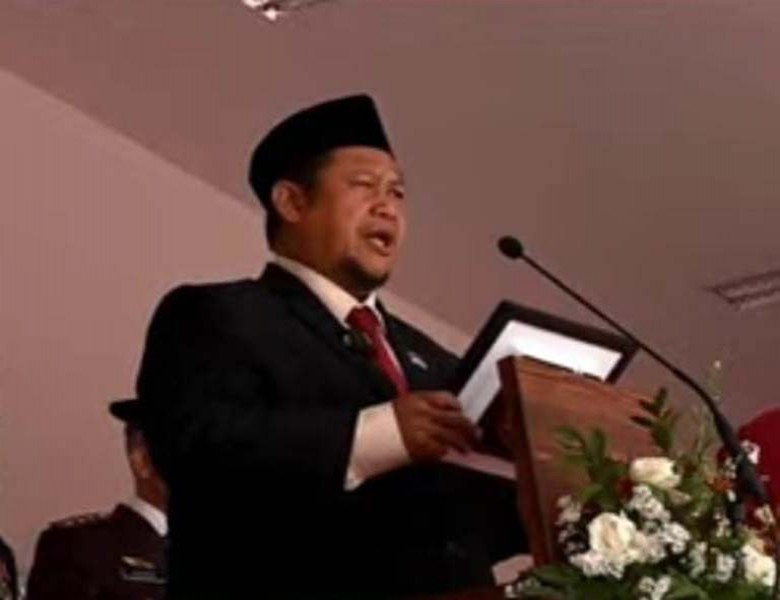 Ketua DPRD Kukar Bacakan Teks Proklamasi pada Upacara HUT RI ke 78