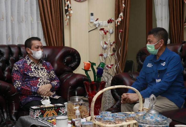 Kepala LPP TVRI Kaltim Bersilaturahmi dengan Wagub Hadi Mulyadi