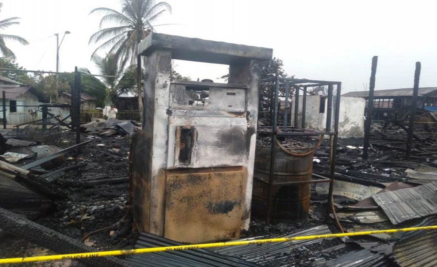 Kebakaran di Sebulu Kukar, 13 Rumah Ludes Terbakar