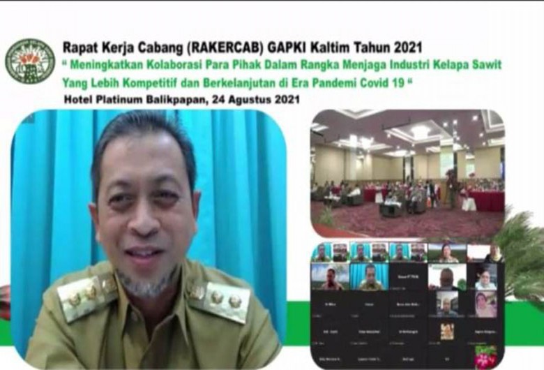 Wagub Buka Rakercab GAPKI Kaltim, Komoditas Sawit Penghasil Devisa Negara