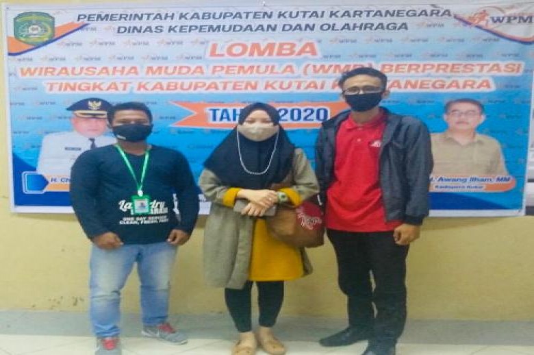 Tiga Pemenang Lomba Wirausaha Muda Berprestasi Kukar Berhak Hadiah Masing-Masing Uang Senilai Rp10 Juta