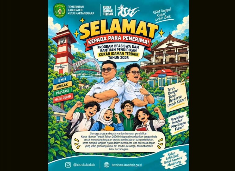 Pemkab Kukar Salurkan Rp19,7 Miliar Beasiswa Idaman Terbaik untuk 1.181 Penerima