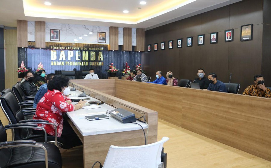Bahas Perjanjian Kerjasama Sistem Host to Host, Dispenda dan DPMPTSP Kukar Gelar Rakor