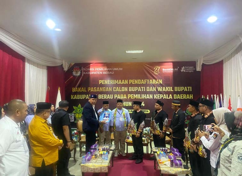 Pasangan MP-AW Resmi Daftar ke KPUD Berau di Hari Terakhir Pendaftaran