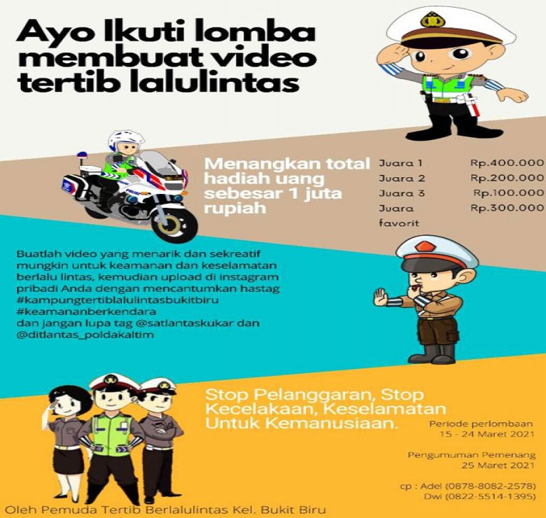 Pemuda Bukit Biru Gelar Lomba Membuat Video Tertib Lalulintas