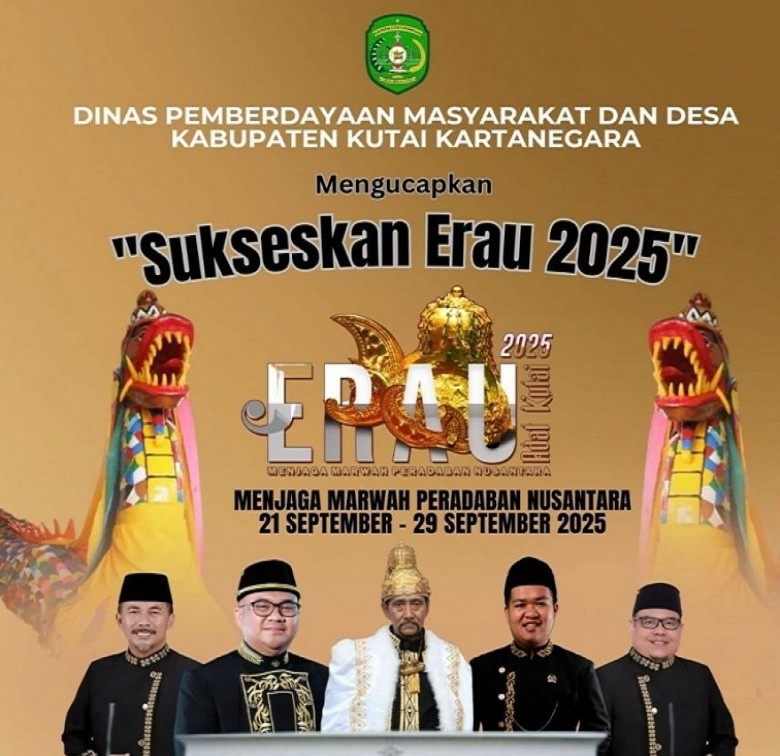 DPMD Kukar Dukung Penuh Festival Erau Adat 2025, Simbol Warisan Budaya Nusantara