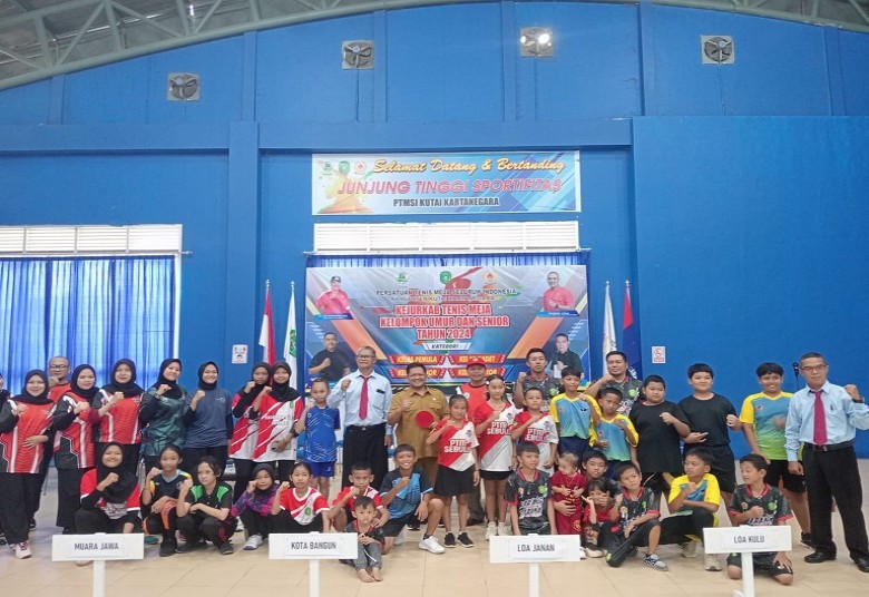 PTMSI Kukar Gelar Kejurkab Tenis Meja Tingkat Junior dan Senior 2024