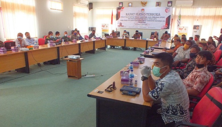 Pilkada Bupati dan Wabup 2020, KPU Mahulu Tetapkan DPT Sebanyak 26.544