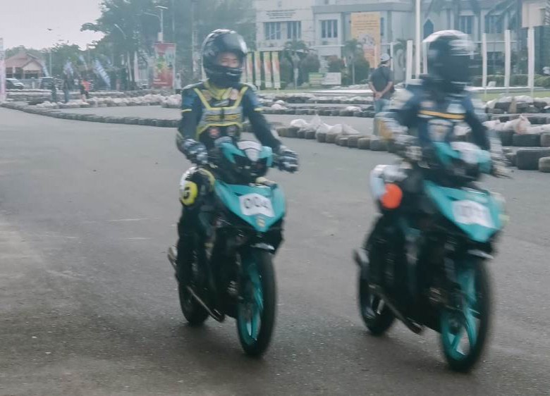 Hari ke 2 Atlit Cabor Bermotor Uji Coba Sirkuit Berjalan Lancar