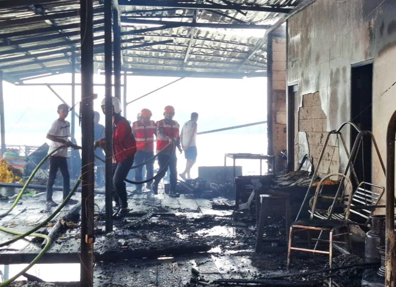 Api Hanguskan 3 Bangunan di Kawasan Pemukiman Padat di Jalan Milono Tanjung Redeb