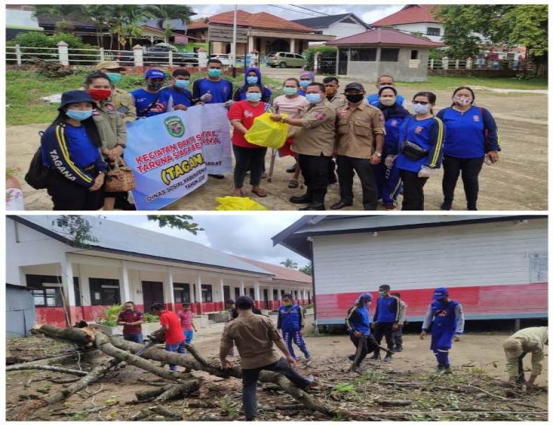 Jelang Natal dan Tahun Baru, Tagana Dissos Kubar Gelar Bakti Sosial