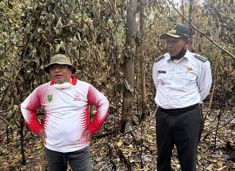 Wabup Gamalis Turun Langsung Pantau Karhutla di Kelay, Ancaman Api Berpotensi Meluas ke Pemakaman