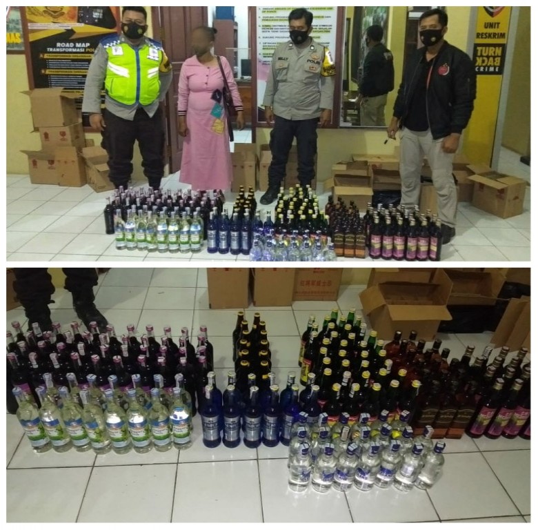 Polisi Amankan Ratusan Botol Miras di Loa Janan