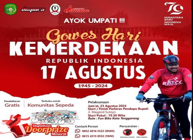 Dispora Kukar Gelar Gowes Kemerdekaan