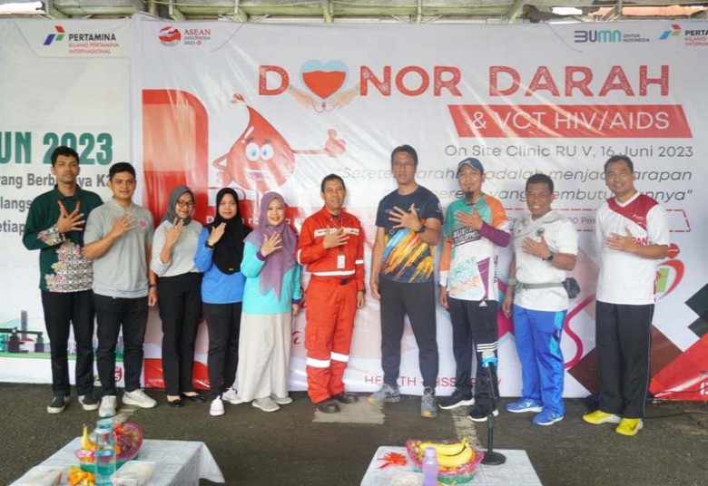 Kilang Pertamina Unit Balikpapan Gelar Donor Darah dan VCT HIV/AIDS