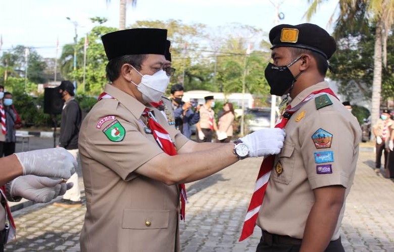 Wagub Kaltim Pimpin Apel Kesiapsiagaan Pramuka Peduli Bencana Penanggulangan Covid-19