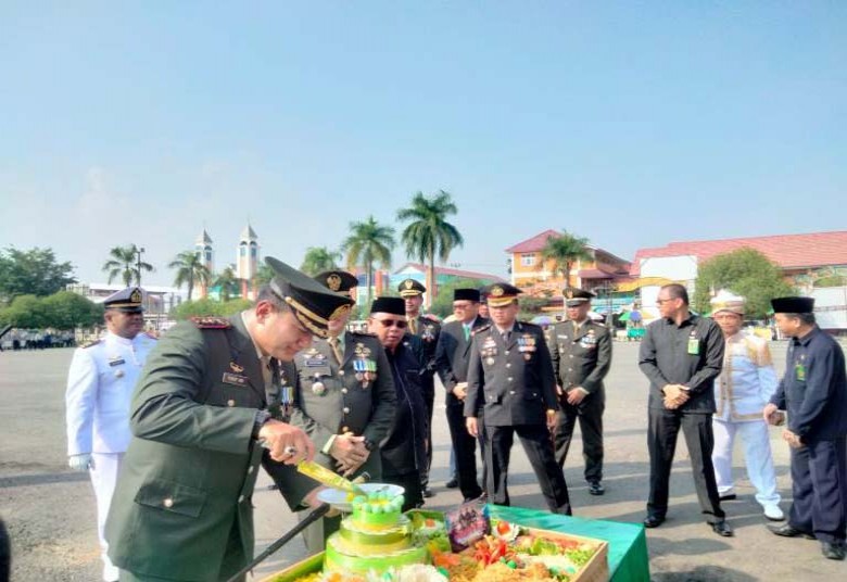 Dandim Pimpin Upacara Peringatan HUT TNI ke-78