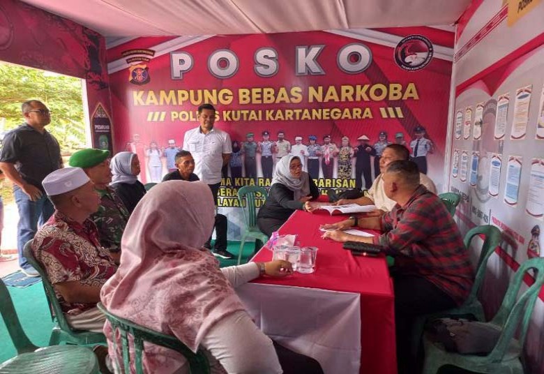 Polda Kaltim Lakukan Penilaian Kampung Bebas Narkoba di Kukar