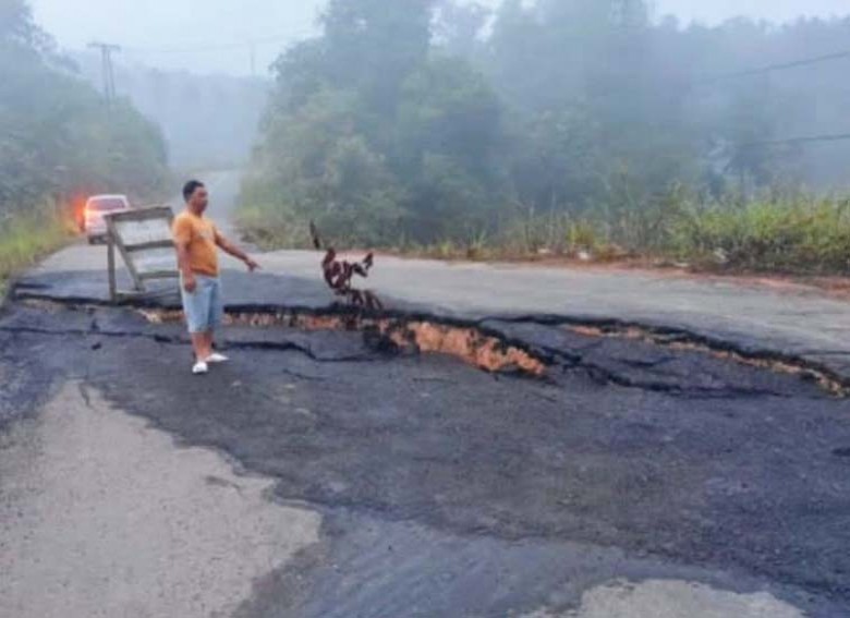 Jalan di Pegat Pukur Rusak Parah, DPUPR Berau Siapkan Penanganan Sementara