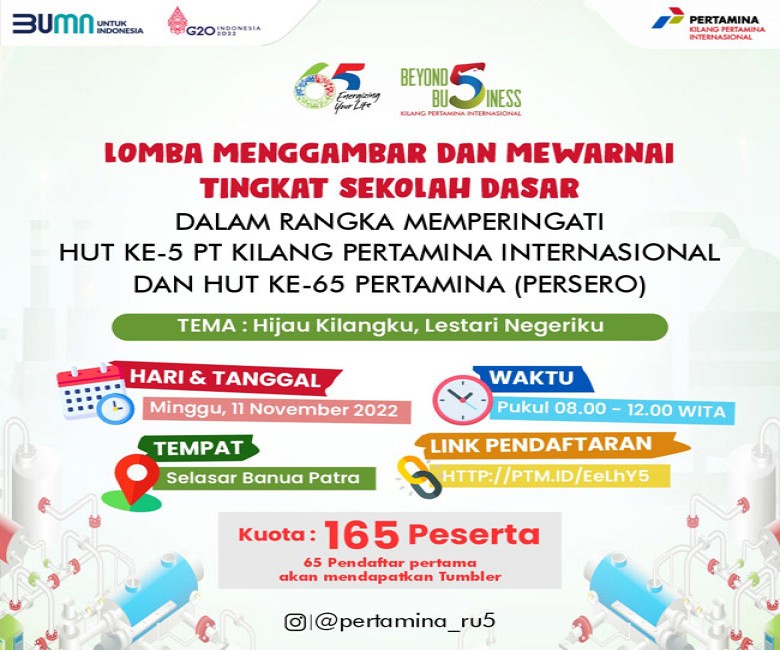 Ajang Kreativitas, Pertamina Gelar Lomba Mewarnai dan Membuat Poster