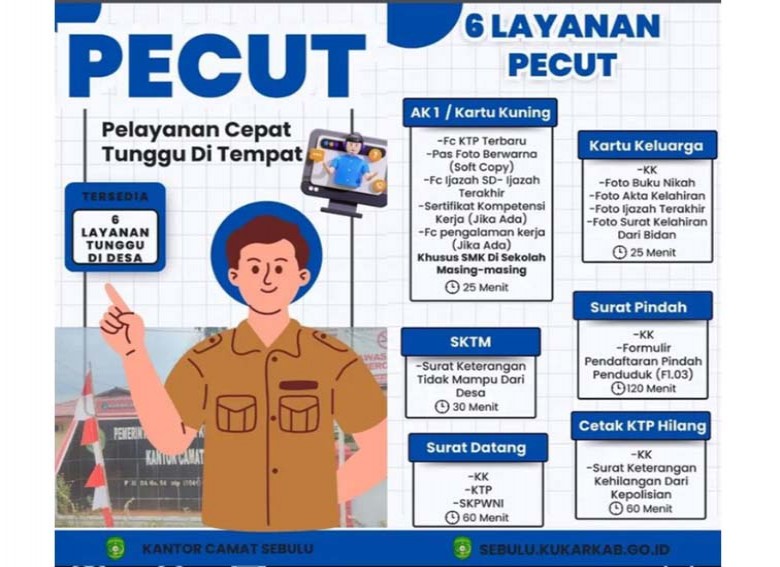 Melalui Pelayanan PECUT Kecamatan Sebulu, Urusan Dokumen Warga Tanpa Menunggu Lama