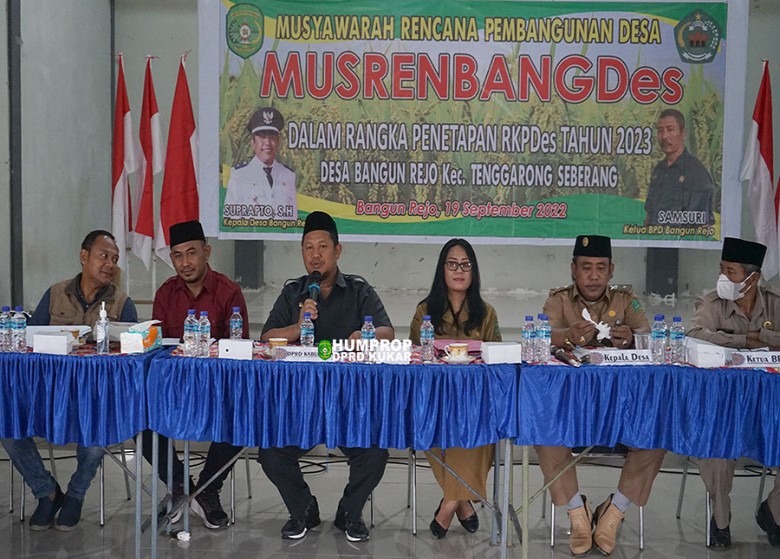 Ketua DPRD Abdul Rasid Hadiri Musrenbangdes di Desa Bangun Rejo