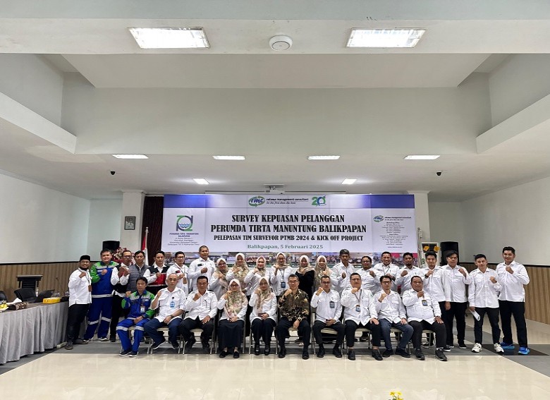 Perumda Tirta Manuntung Balikpapan Lepas Tim Surveyor untuk Survey Kepuasan Pelanggan 2024