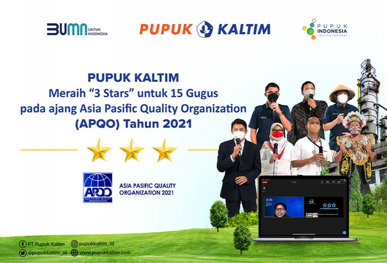 15 Tim Inovasi Pupuk Kaltim Raih Predikat Terbaik APQO 2021