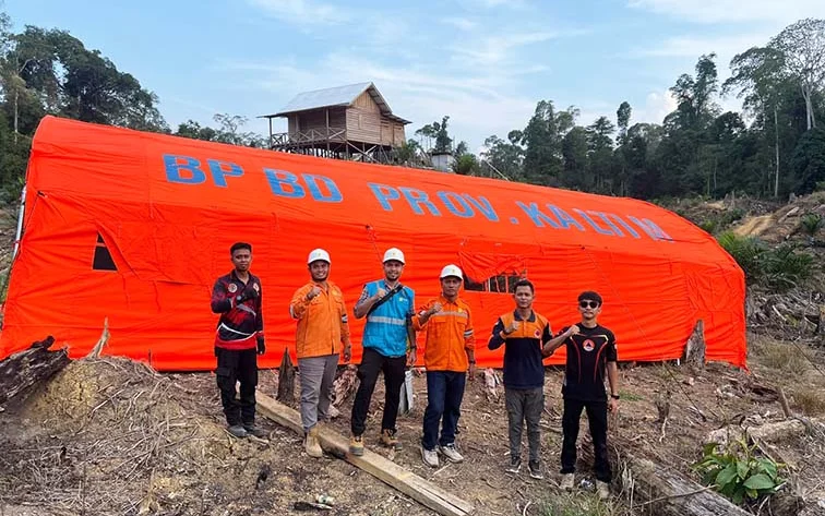 Sekitar 80 Personel Tangani Tower Roboh, BPBD Berau Turunkan Tenda dan Velbed