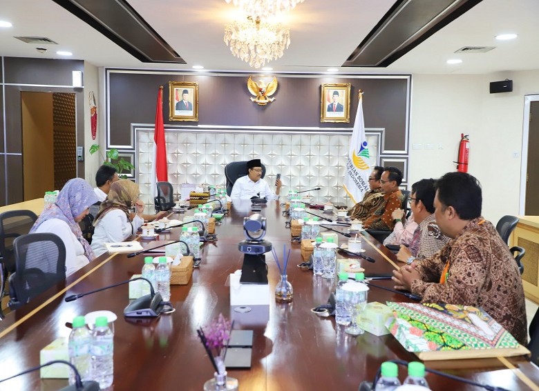 Pengurus SMSI Pusat Dipimpin Ketum Firdaus Gelar Audiensi dengan Mensos Saifullah Yusuf