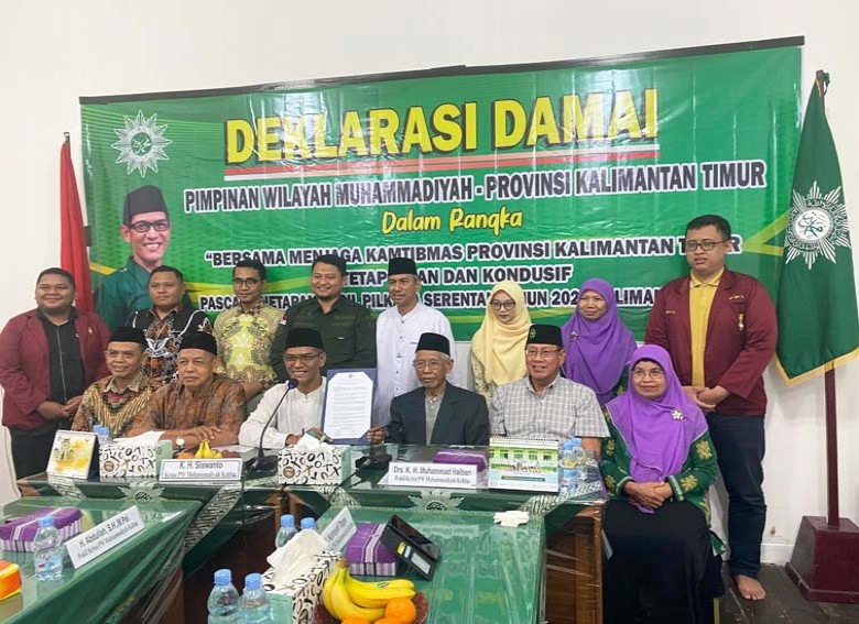 PW Muhammadiyah Kaltim Gelar Deklarasi Damai Pasca Penetapan Hasil Pilkada Serentak 2024