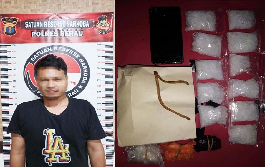 Satresnarkoba Polres Berau Tangkap Pengedar Sabu di Tanjung Redeb, Sita 511 Gram Barang Bukti