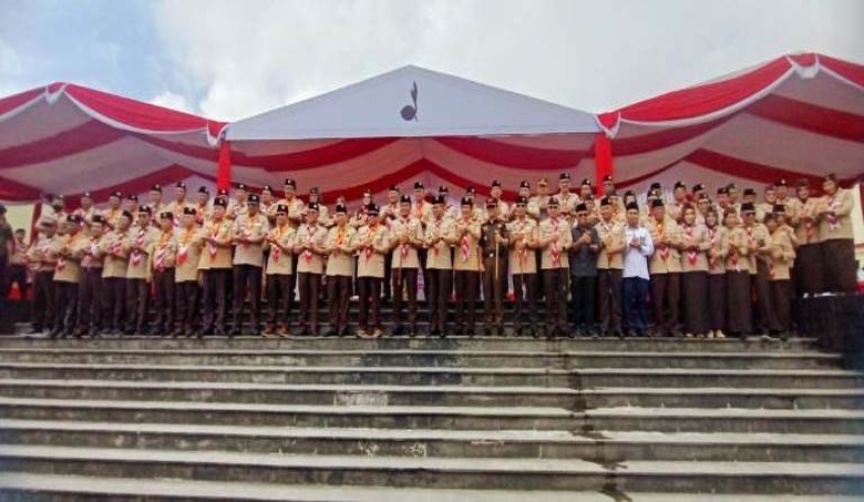 Ribuan Peserta Pramuka Hadiri Apel Besar Hari Pramuka ke-62
