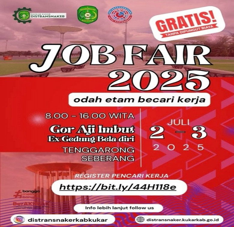 “Odah Etam Becari Kerja” Disnakertrans Kukar Siapkan Job Fair 2025 di Stadion Aji Imbut