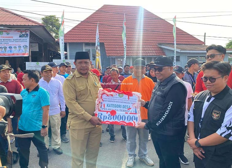 Gotong Royong Jadi Rutinitas Warga, Desa Karang Tunggal Raih Predikat Pelaksana Terbaik I Tingkat Kabupaten Kukar