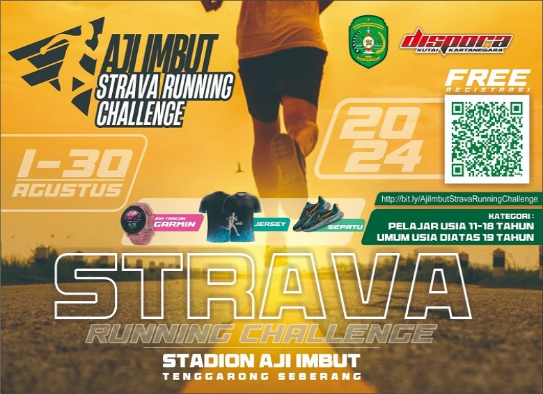 Meriahkan HUT ke-79 RI, Dispora Kukar Gelar Aji Imbut Strava Running Challenge