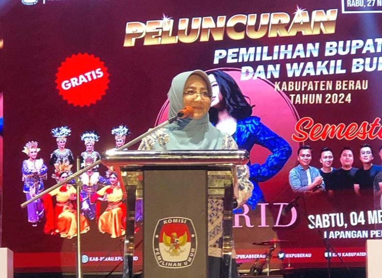 Peluncuran Pilkada Berau 2024, Bupati Sri Juniarsih Beri Dukungan Penuh