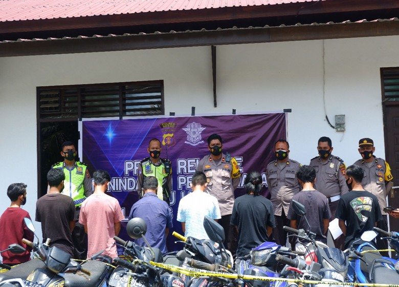 Puluhan Motor Diamankan Polres Berau, Aksi Balapan Liar