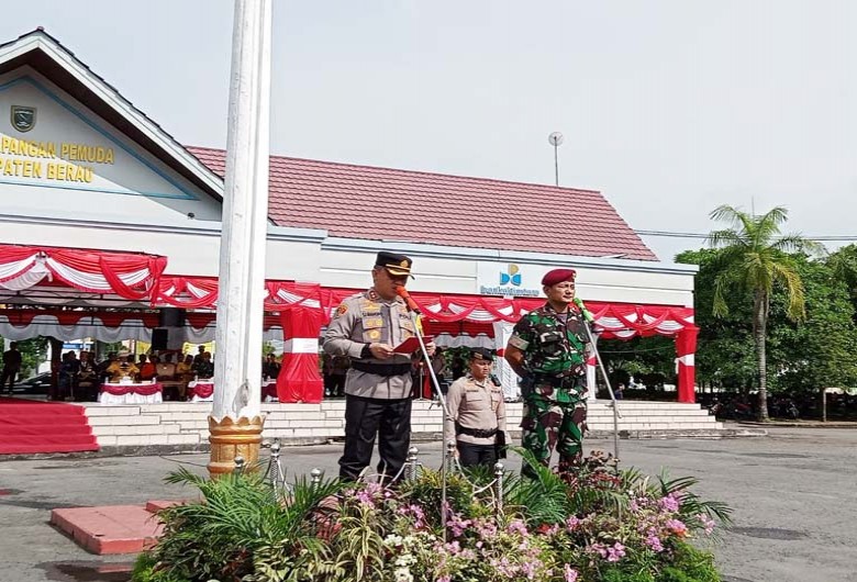 Jelang Nataru, Polres Berau Apel Gelar Pasukan Operasi Lilin Mahakam 2023