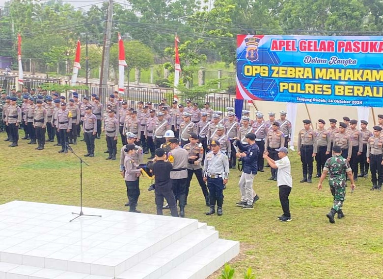 Polres Berau Gelar Apel Pasukan Dalam Rangka Operasi Zebra Mahakam 2024