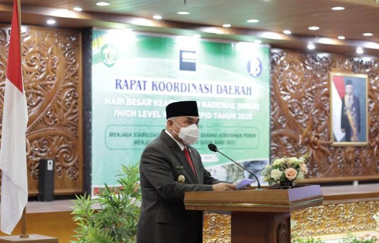 Buka Rakorda Hari Besar Keagamaan Nasional, Gubernur Minta Jaga Stok Sembako