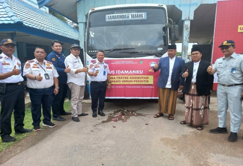Bupati Edi Launching Uji Coba Trayek Angkutan Umum Tenggarong-Tabang